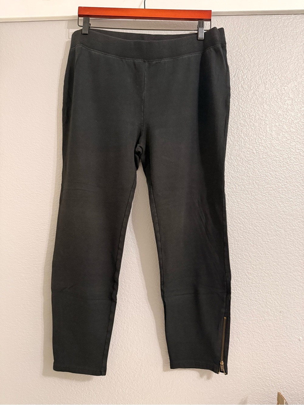 Banana Republic Black Slim Leggings with Ankle Zipper